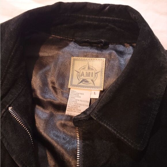 A.M.I 100% leather jacket women's large - Picture 3 of 8